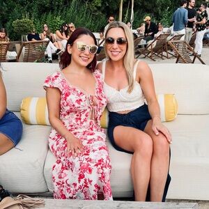 Blue Women's Capris that open in the front